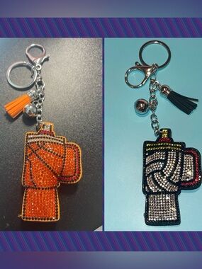 Basketball or Volleyball Stanley Rhinestone Keychain Bag Charm